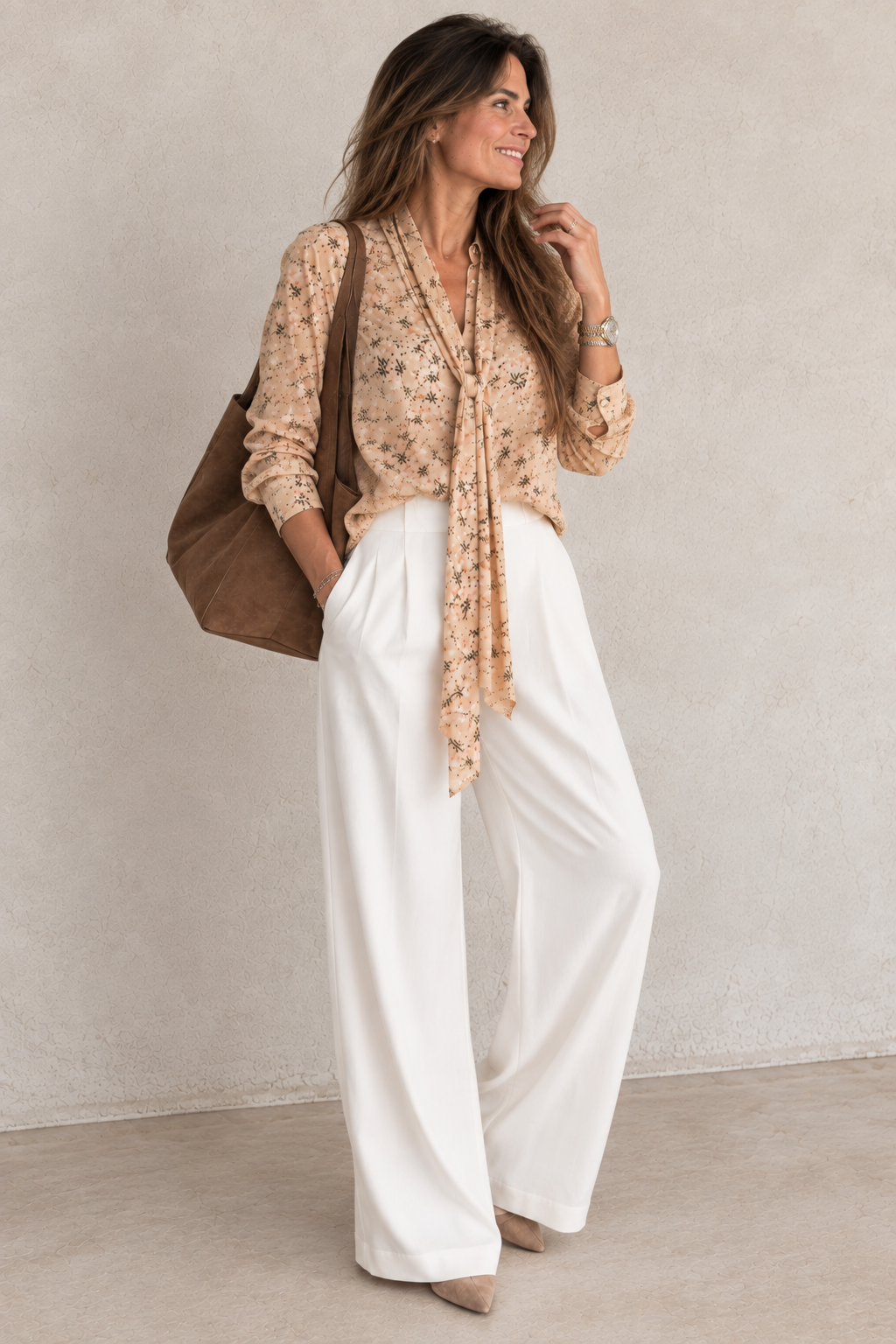 Camisa Rosalia estampada con lazada