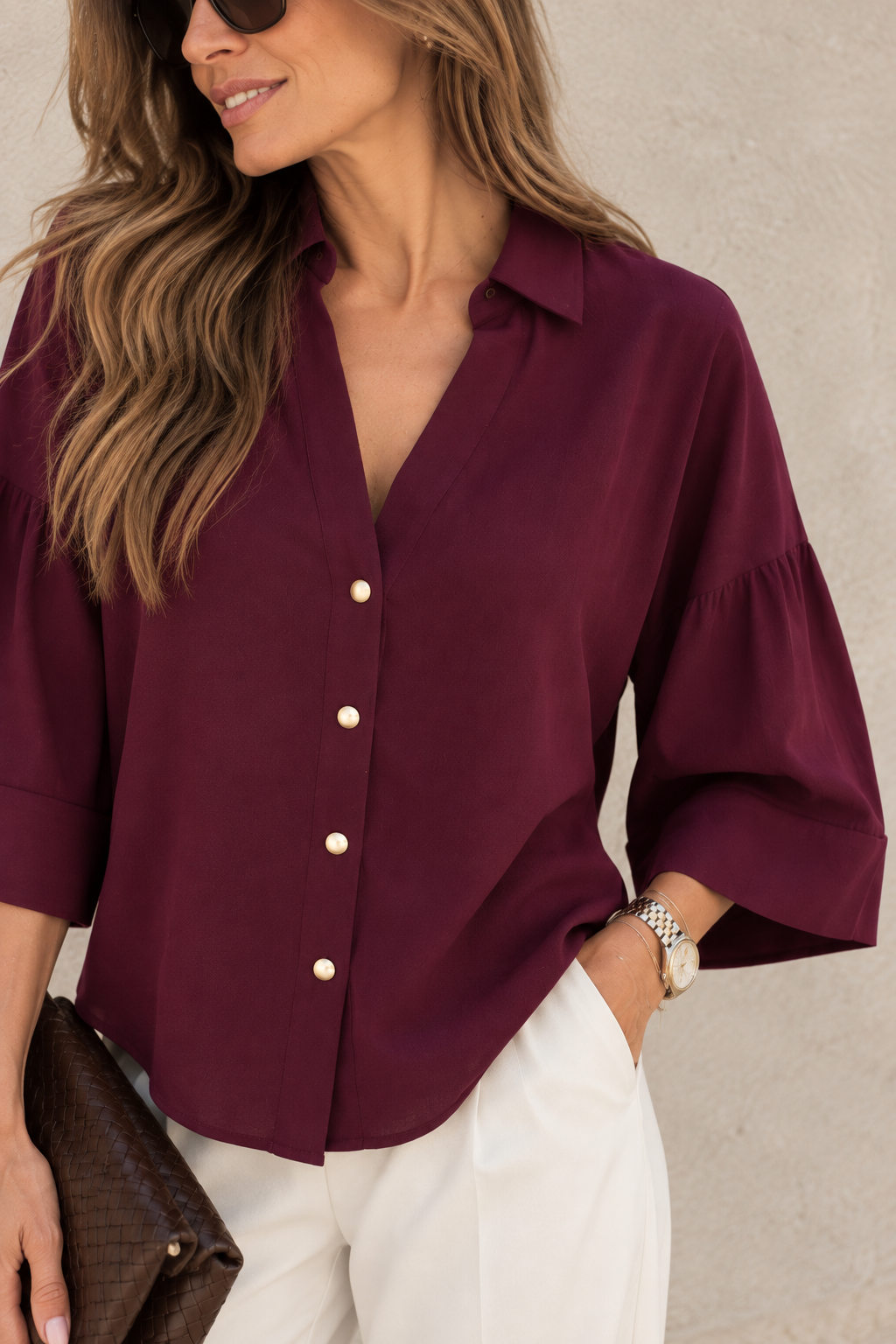 Camisa Renata de manga vuelta