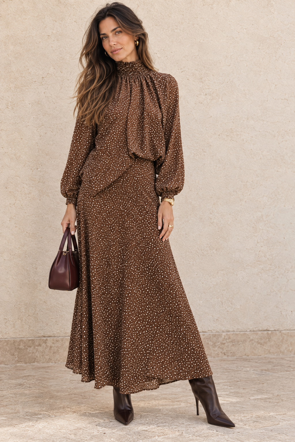 FALDA MIDI LUNARES