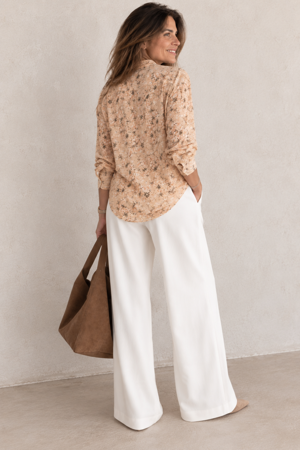 Camisa Rosalia estampada con lazada