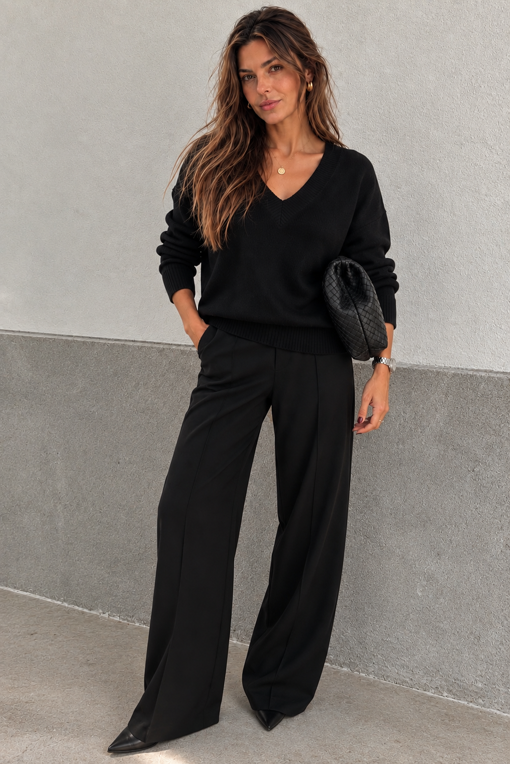 Jersey Grazia oversize de escote pico