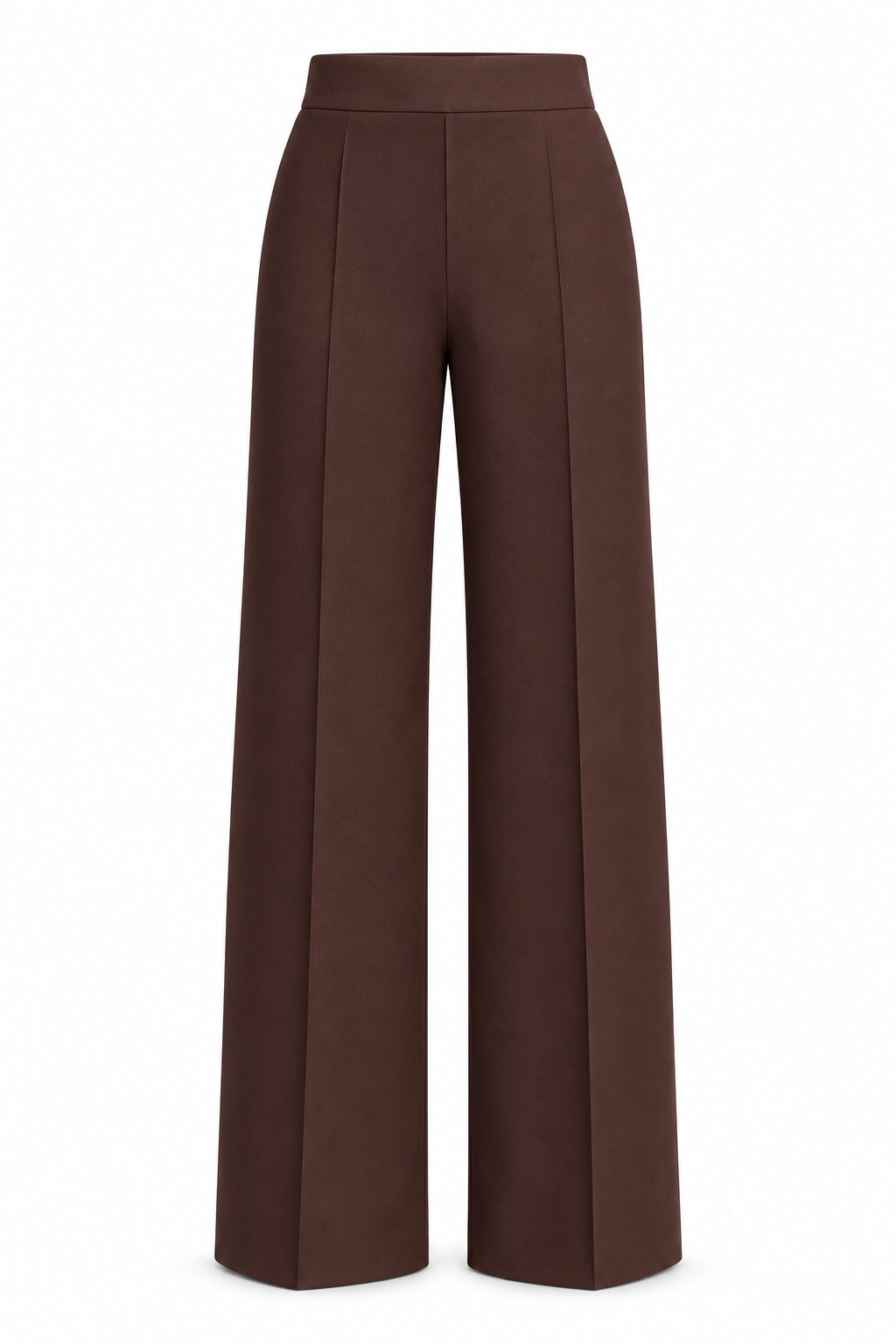 Pantalón fluido marrón — producto aislado sobre fondo blanco