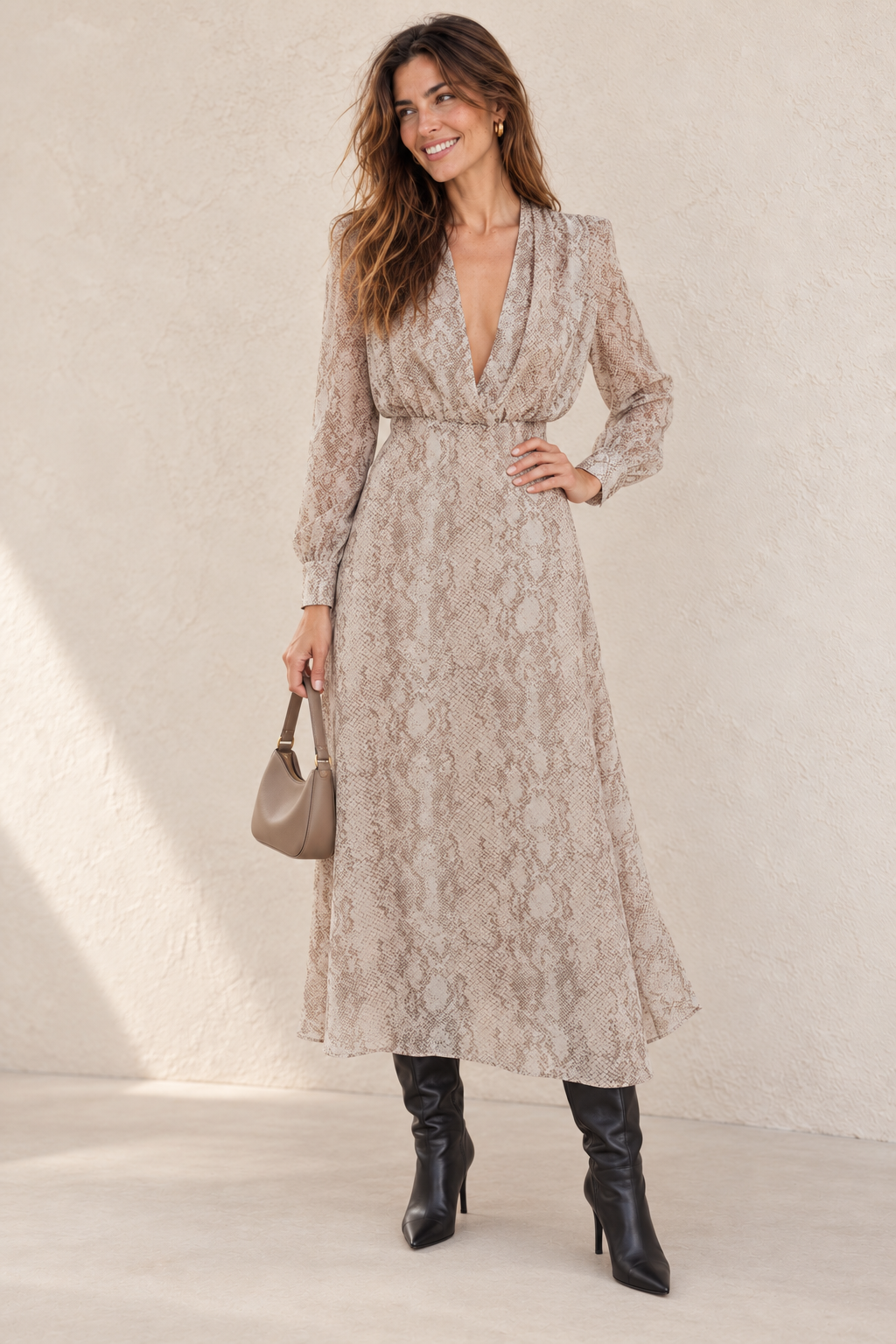 VESTIDO GASA ESTAMPADO ANIMAL — Anna Verona — expresion