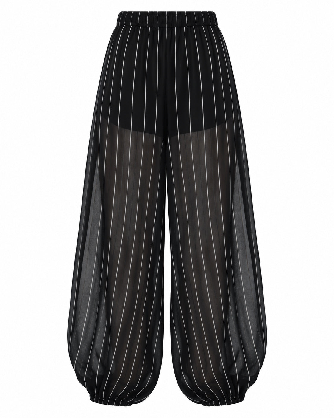 PANTALÓN BOMBACHO RAYAS negro - imagen 2
