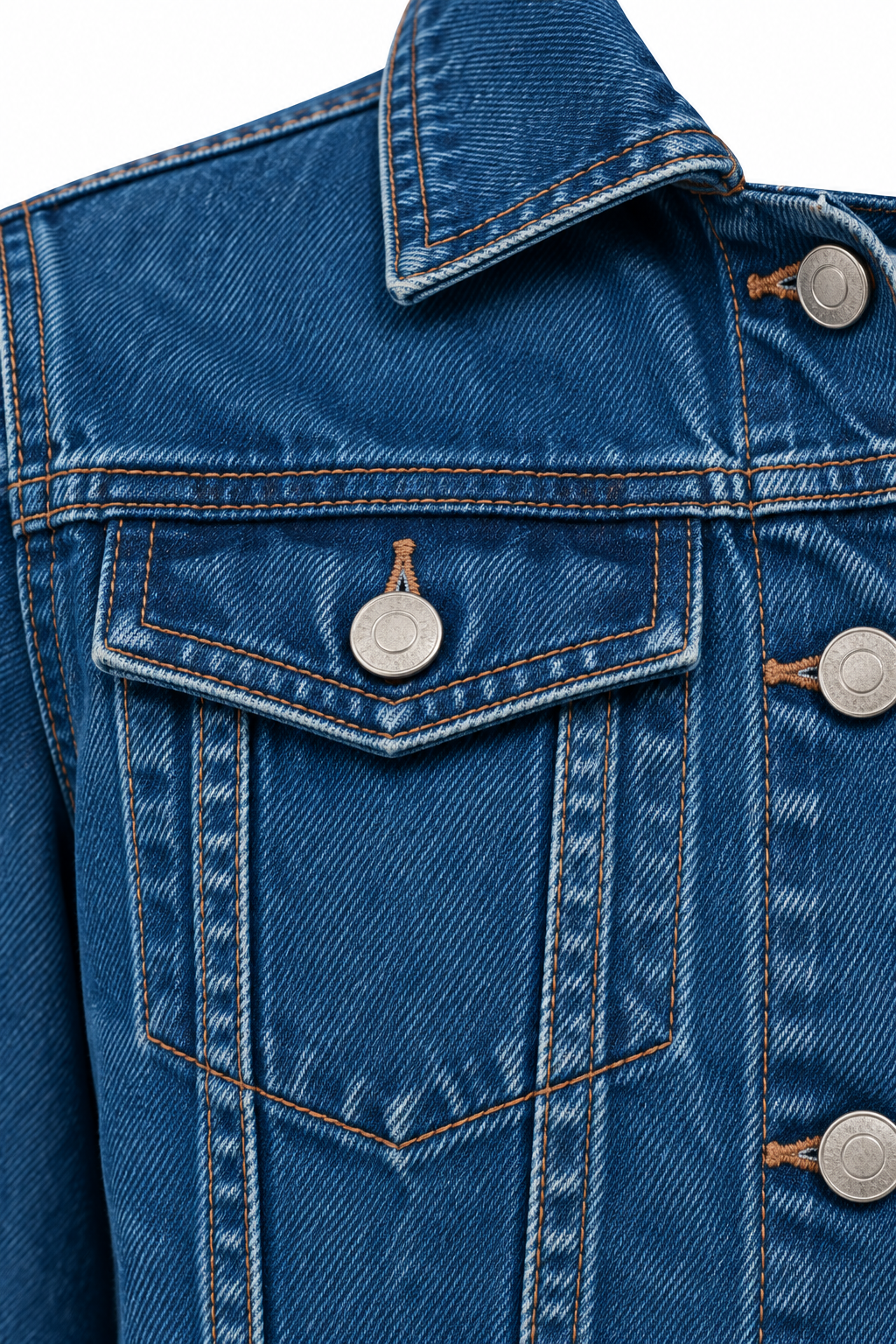 CAZADORA DENIM — detalle de confección