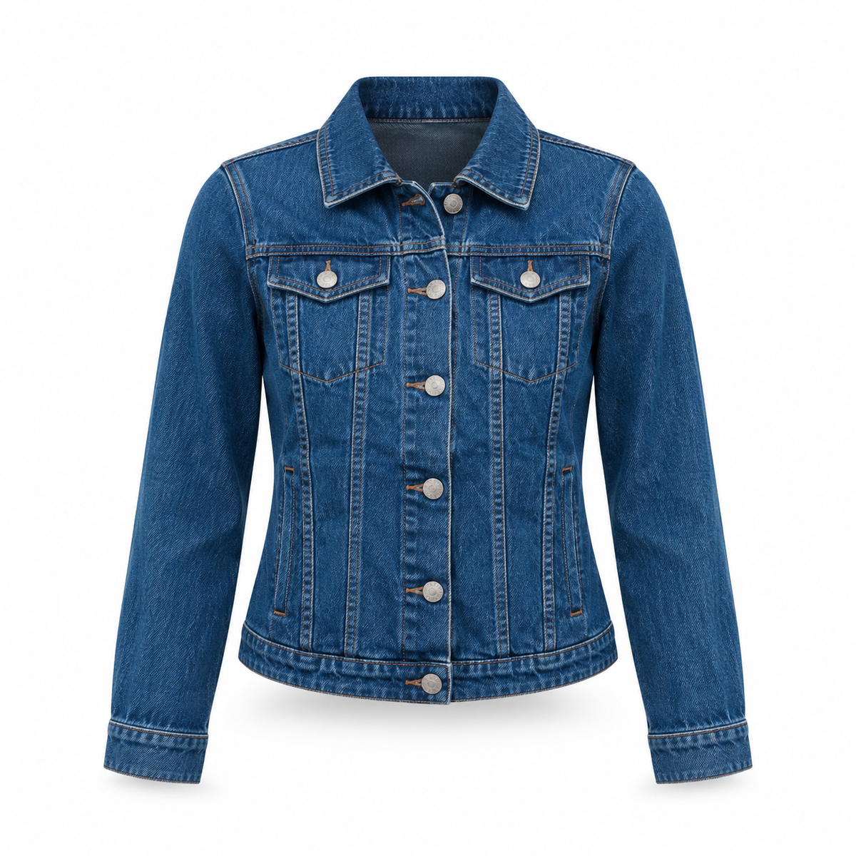 Cazadora denim aislada sobre fondo blanco