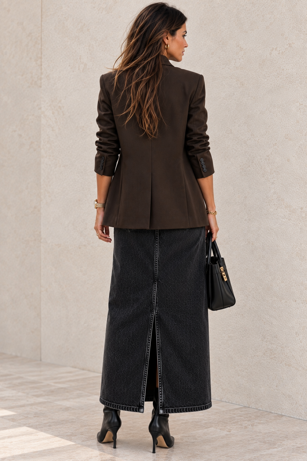 Falda Valencia midi denim