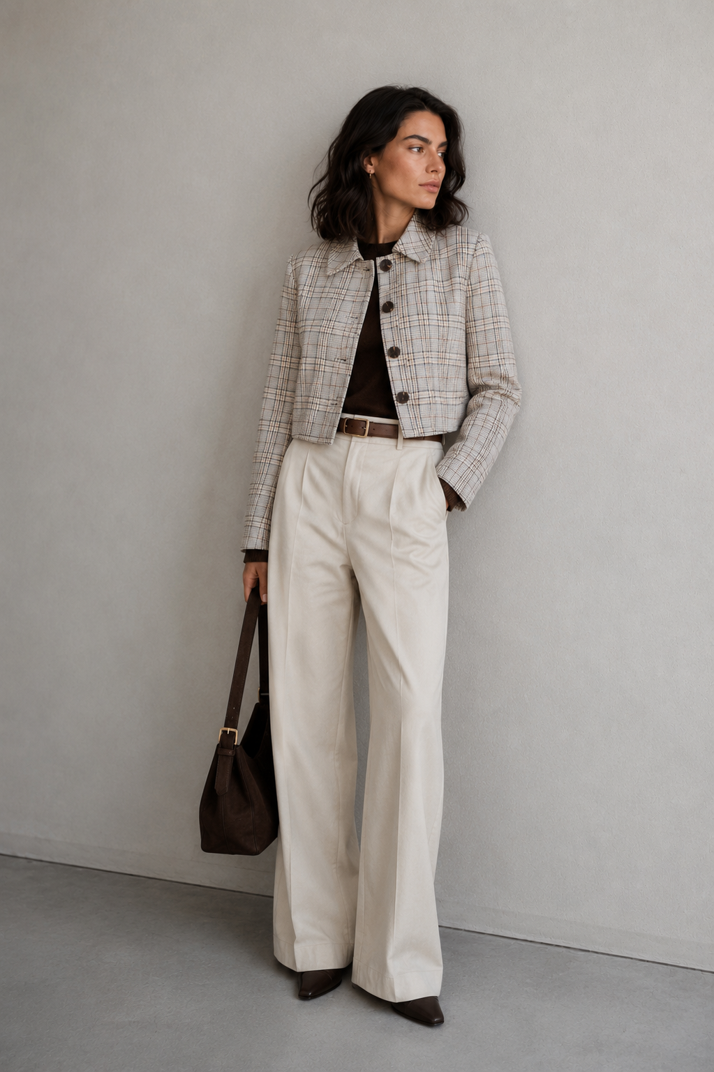 Chaqueta Debora corta de cuadros