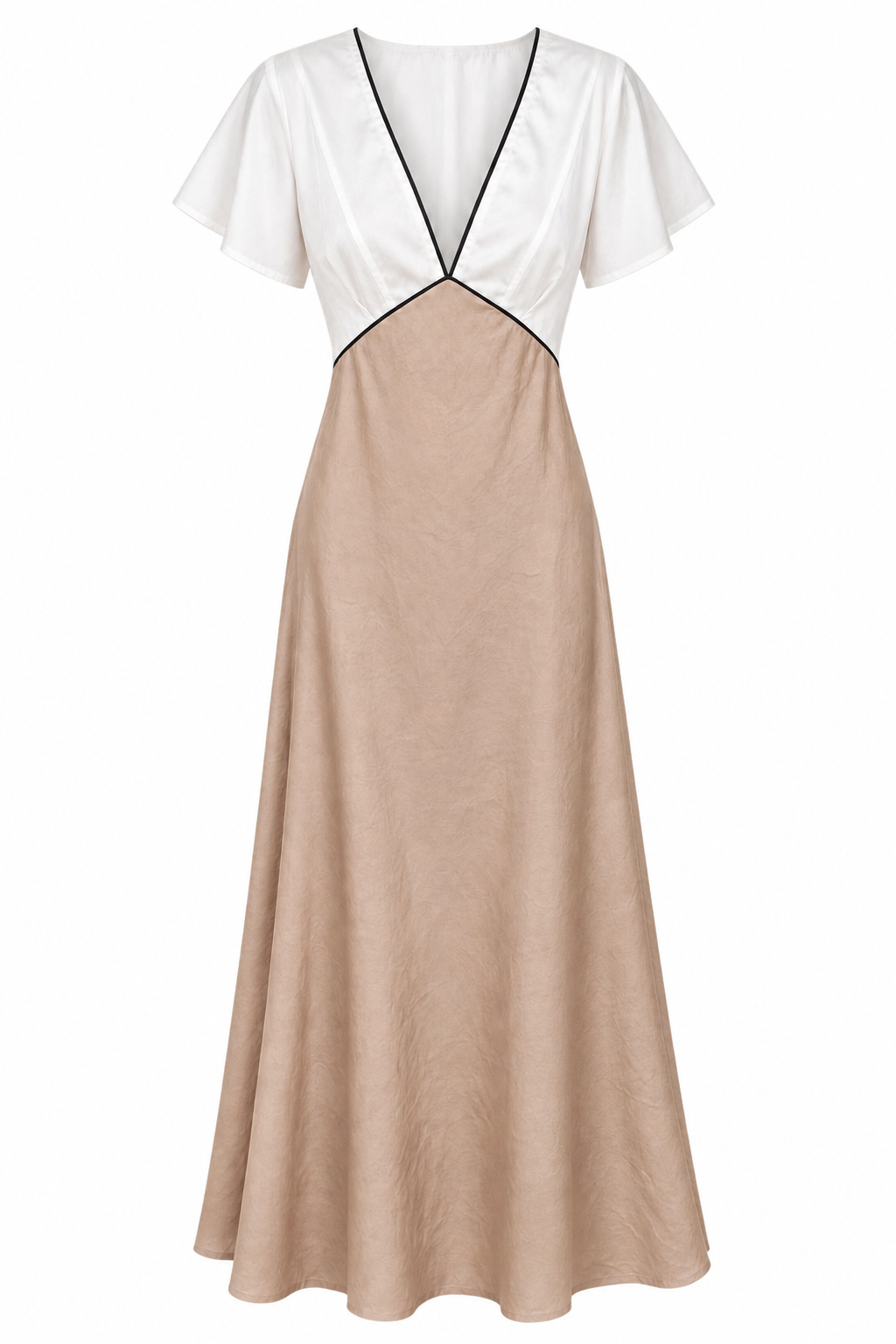 VESTIDO SATINADO VIVOS CONTRASTE