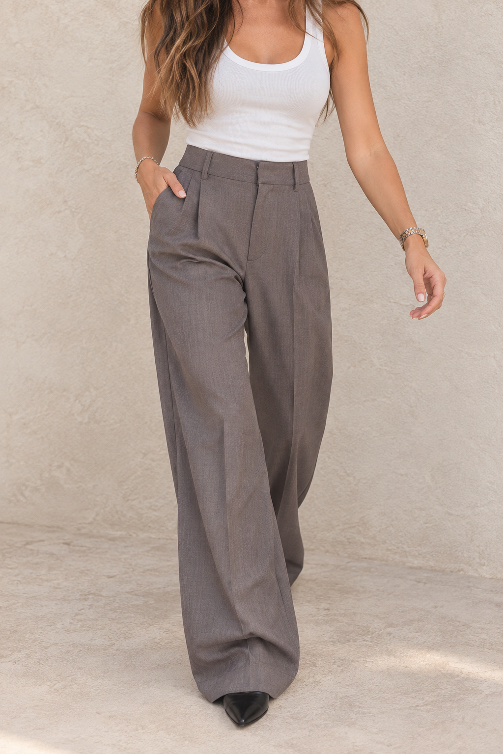 Pantalón Rosanna ancho con pinzas