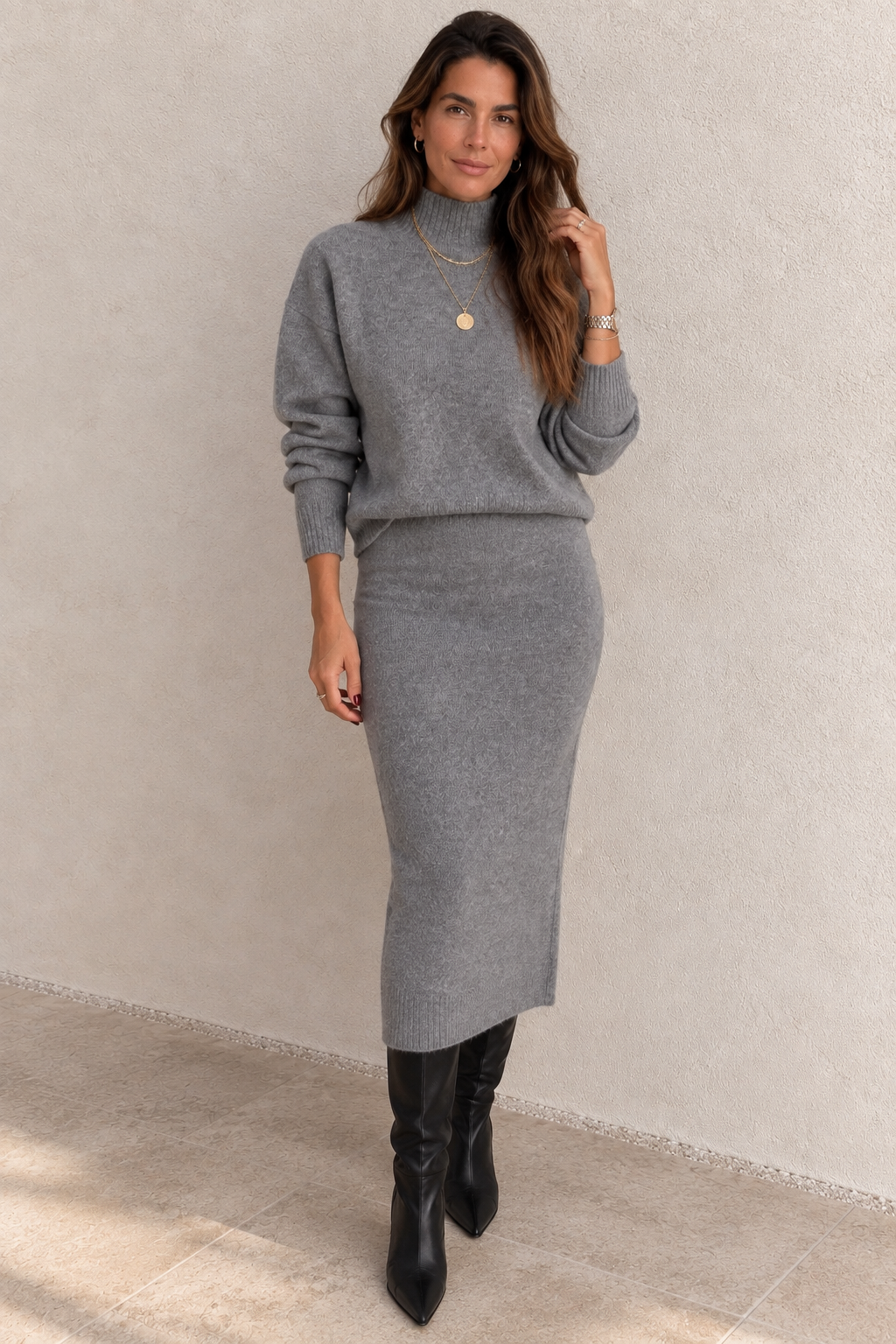 Jersey Greta oversize de cuello subido