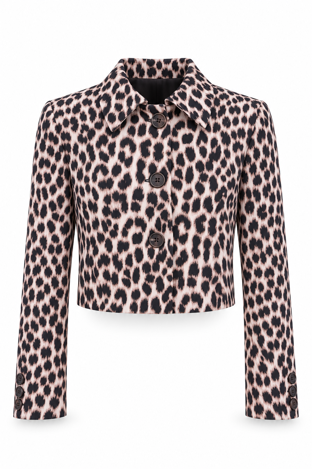 Chaqueta animal print aislada sobre fondo blanco
