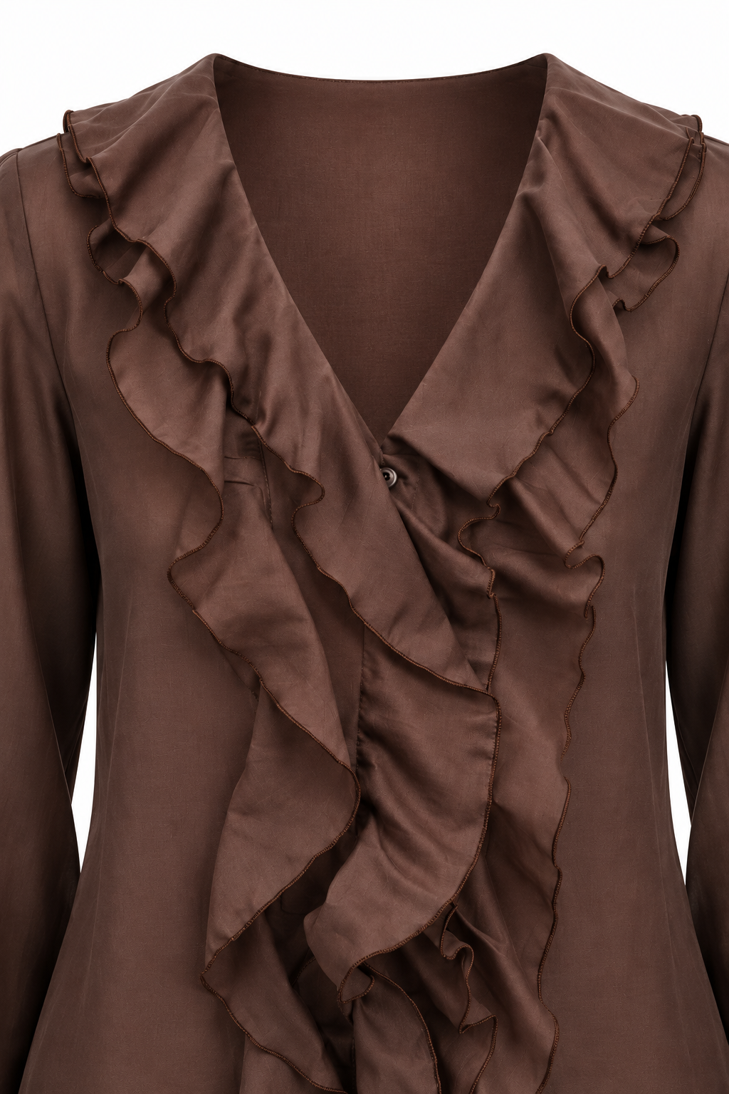 Anna Verona — blusa-gabriella-chocolate, detalle de confección