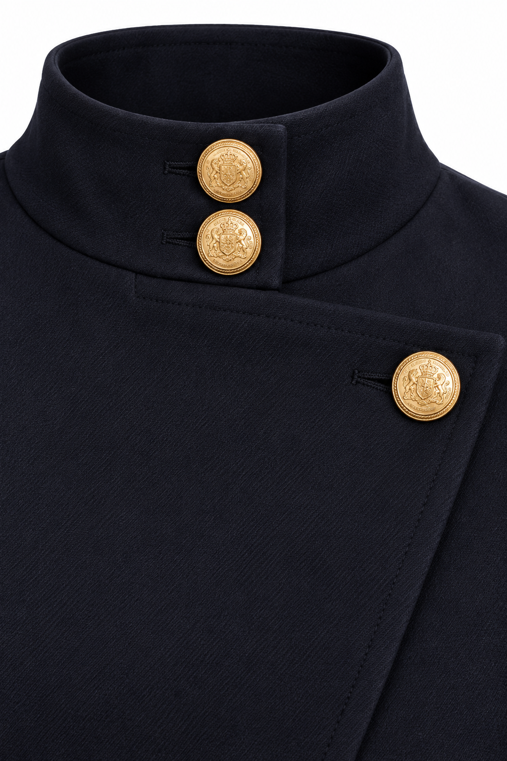 Anna Verona — chaqueta-cruzada-botones, detalle de confección