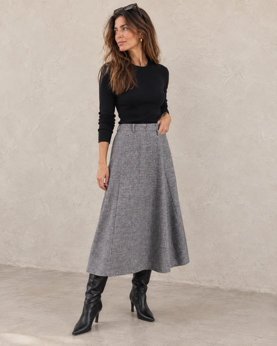 FALDA MIDI ESTRUCTURA Anna Verona - imagen 4
