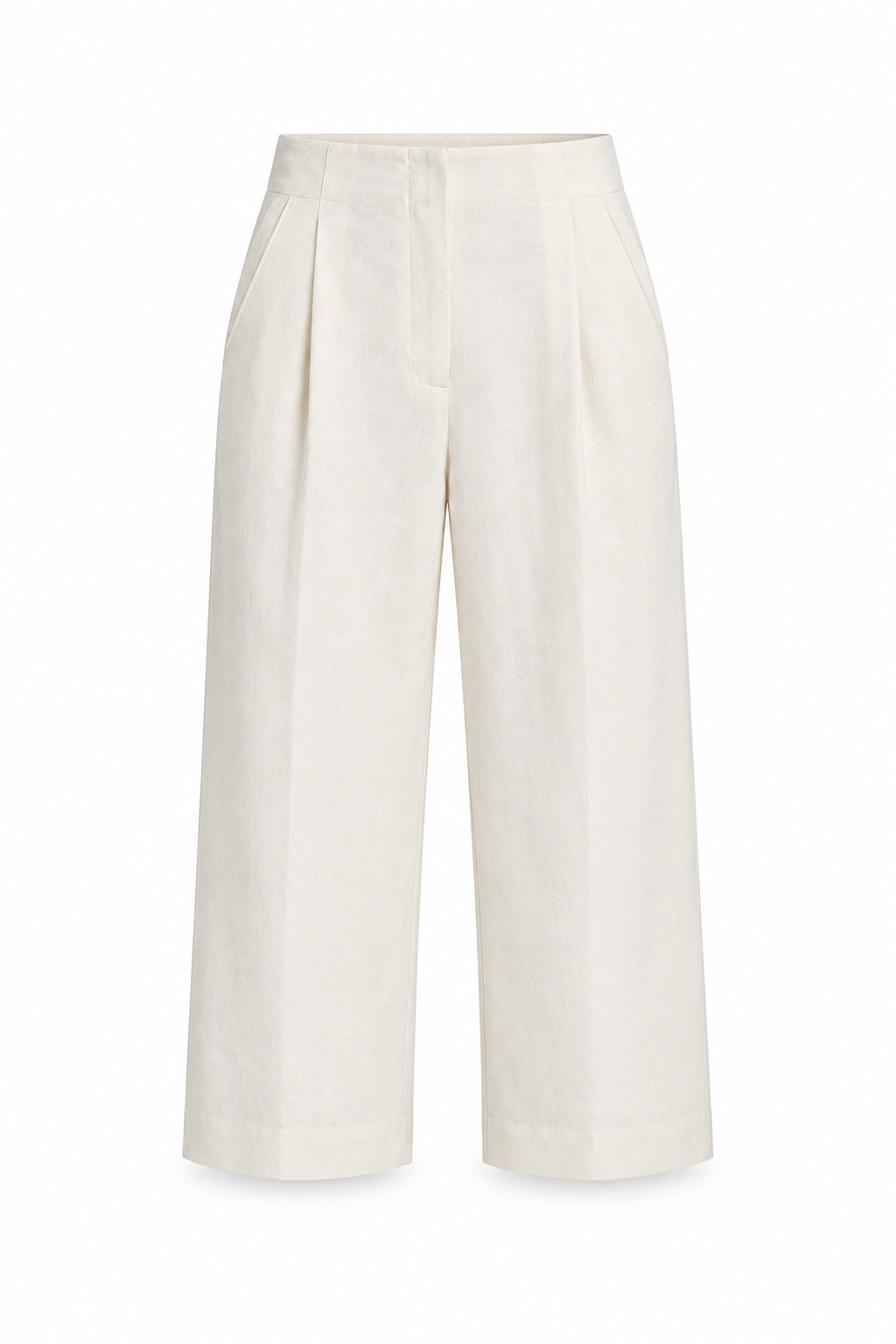 Pantalón lino crudo — producto aislado sobre fondo blanco