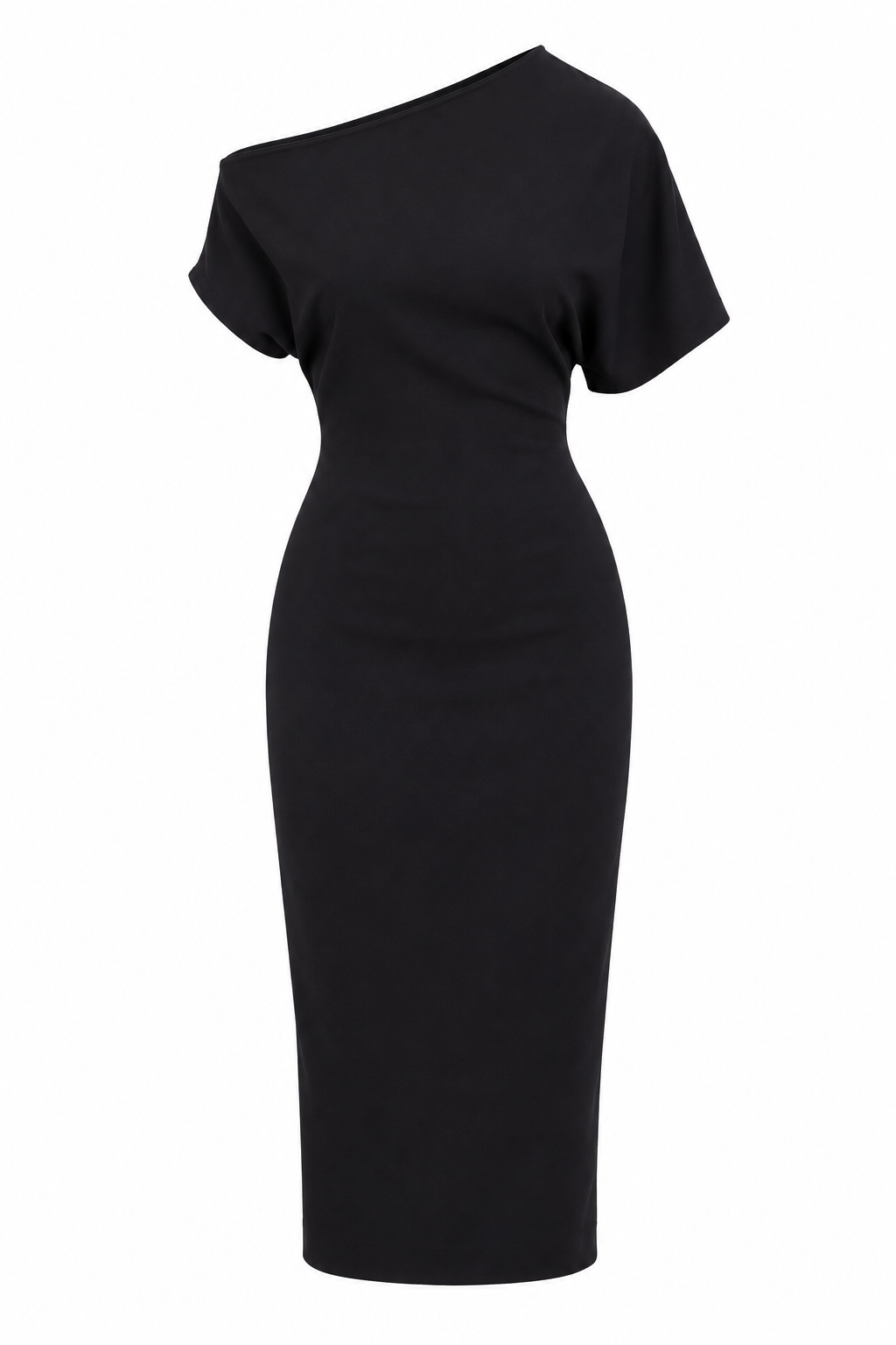 VESTIDO ASIMETRICO — Anna Verona — producto aislado sobre blanco