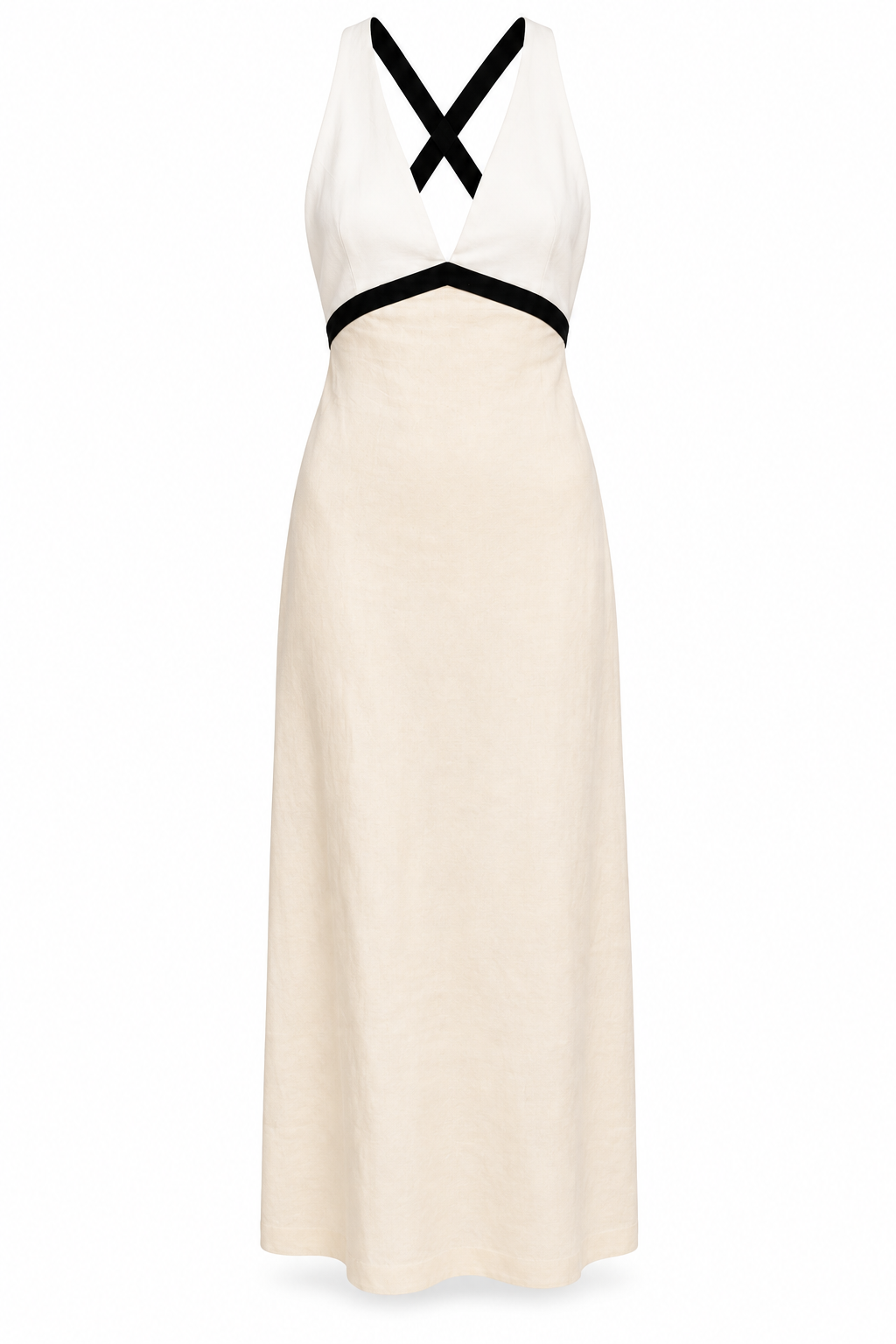 VESTIDO LINO — Anna Verona — producto aislado sobre blanco — 059:BEIGE