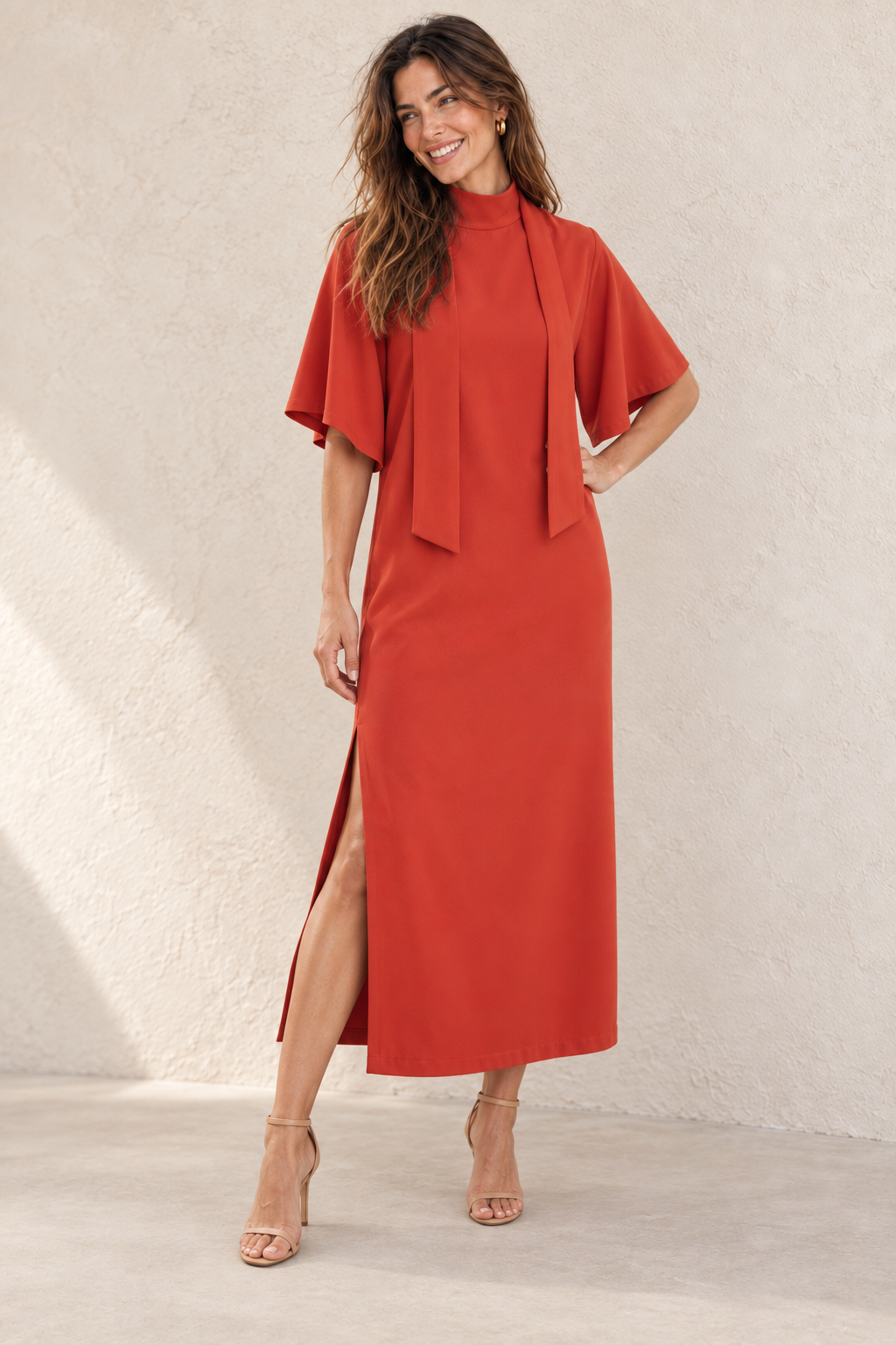 VESTIDO MIDI LAZADA — Anna Verona — expresion