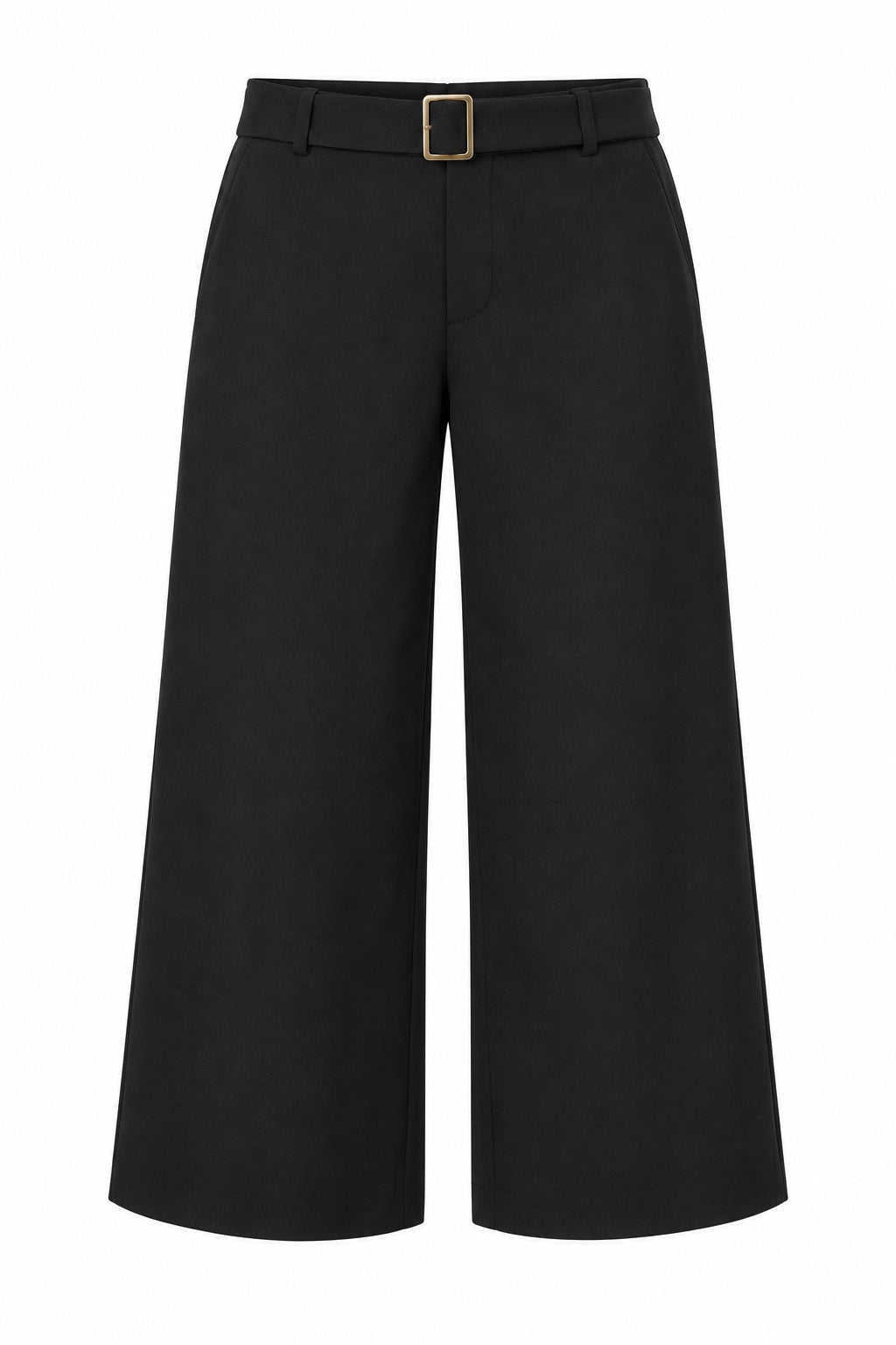 PANTALÓN CULOTTE CINTURÓN negro - imagen 2