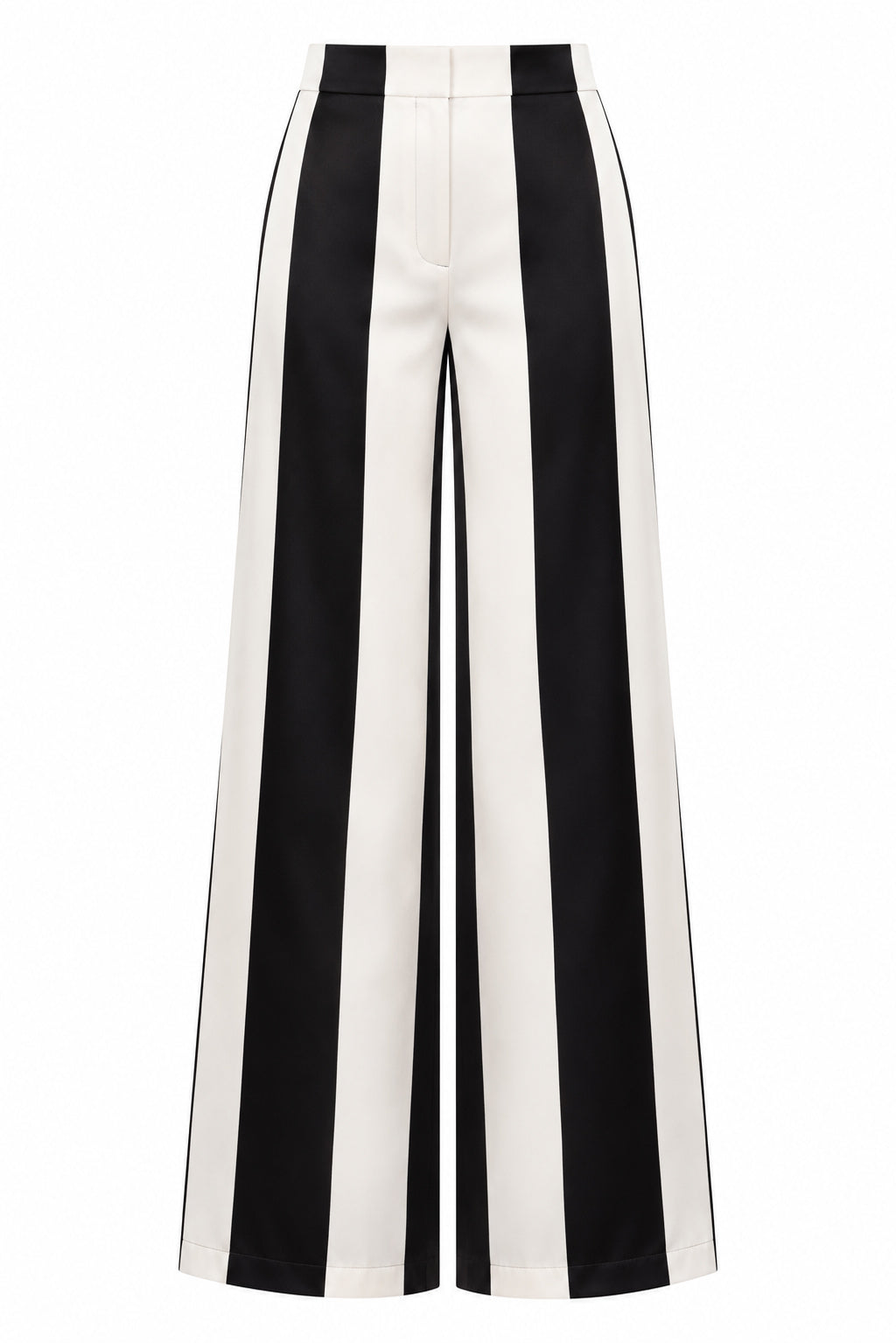 PANTALÓN ESTAMPADO rayas anchas negro y crudo - imagen 2