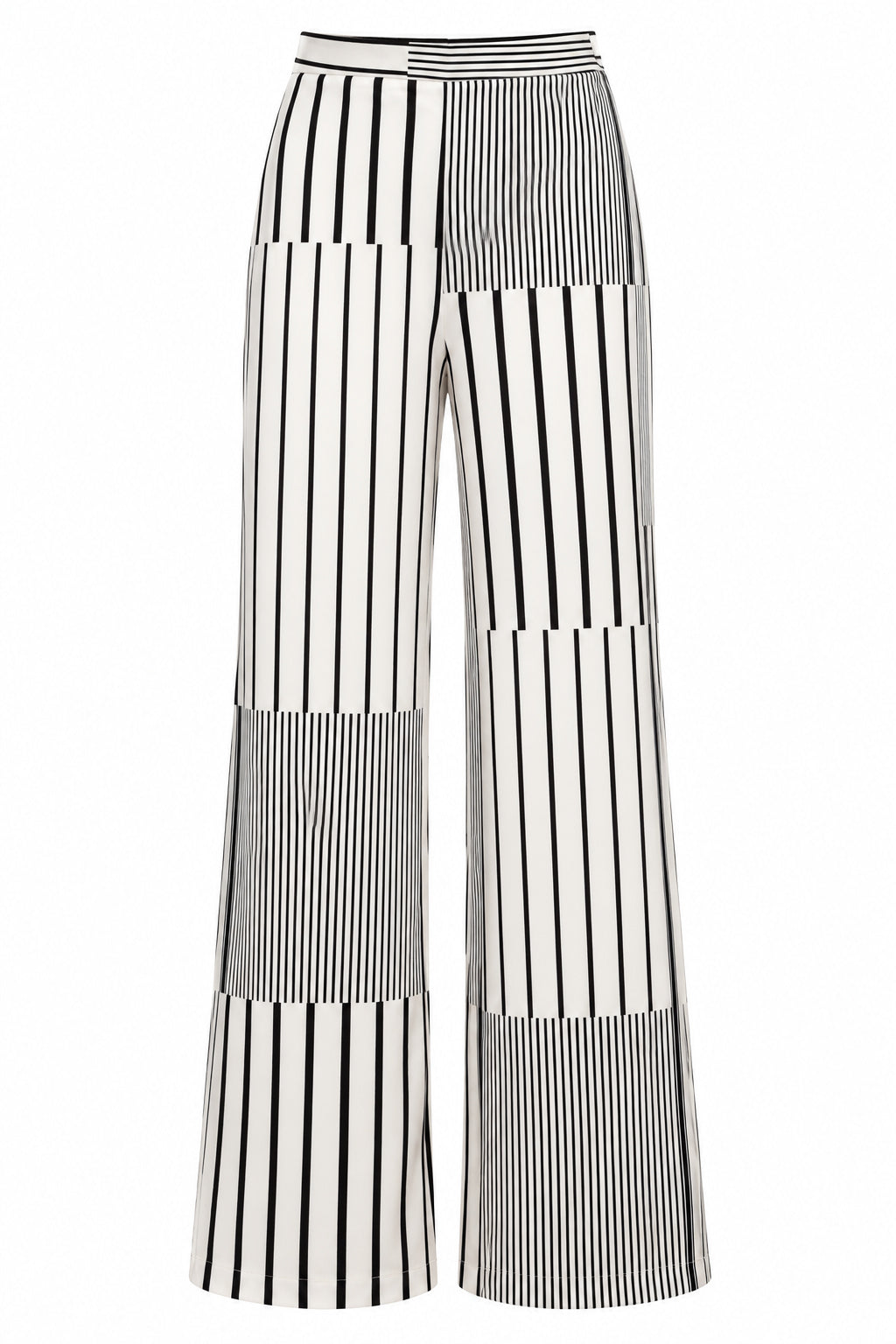 PANTALÓN ESTAMPADO rayas patchwork crudo - imagen 2