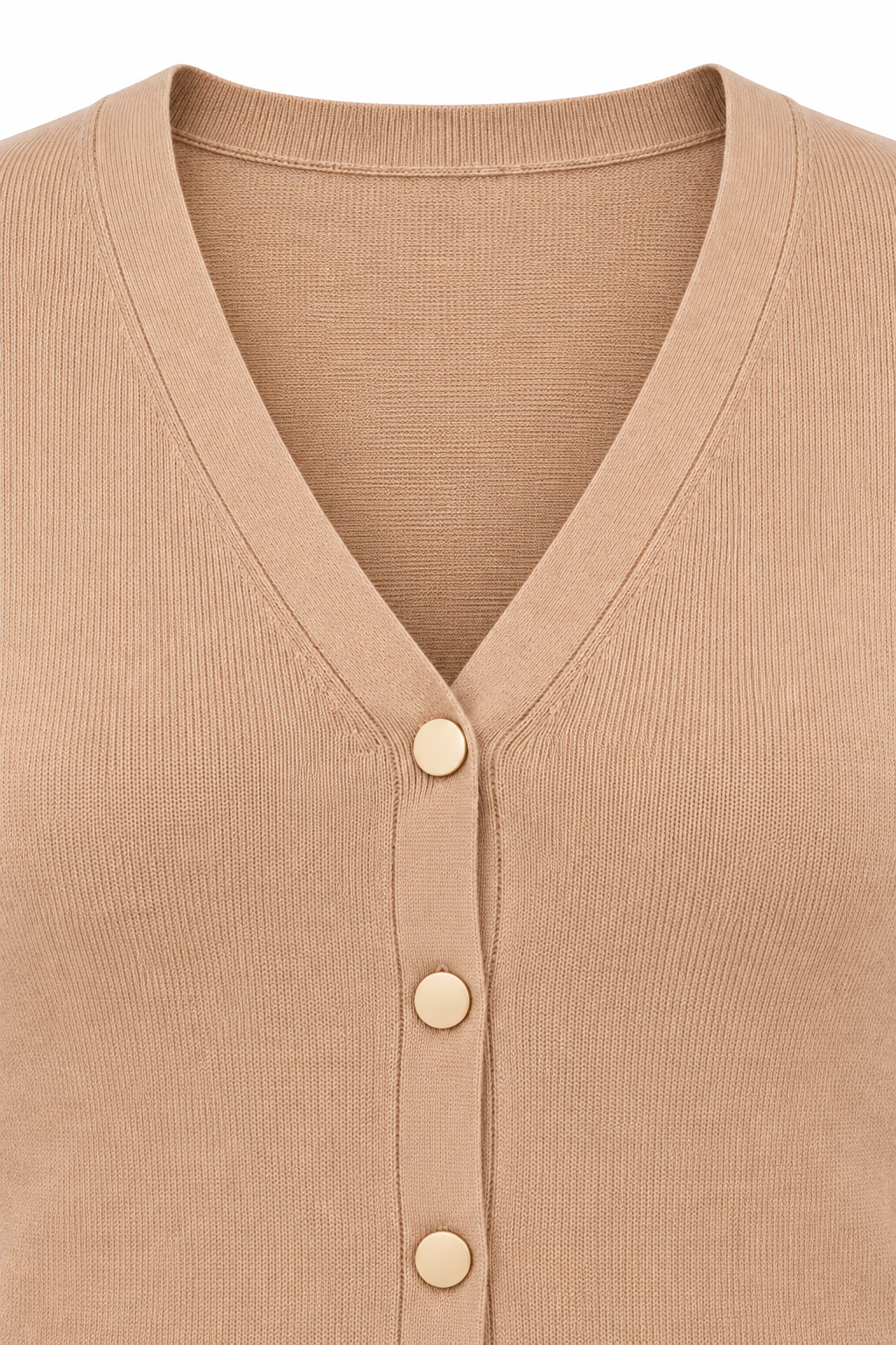 CHAQUETA PUNTO BOTONES — detalle de confección