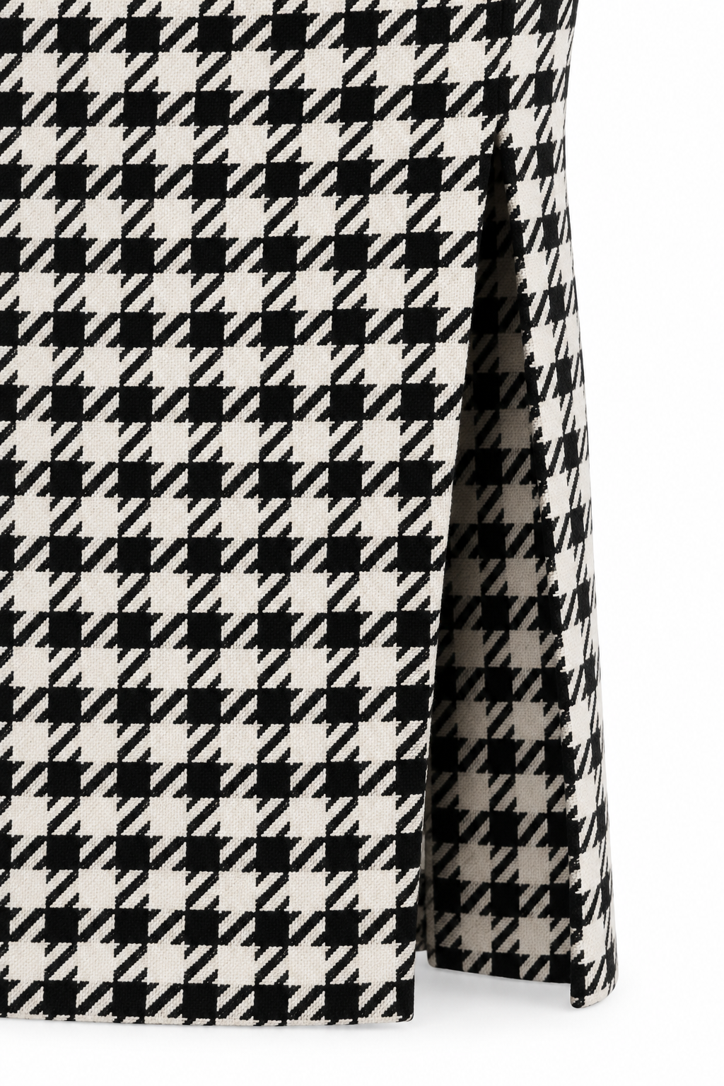 FALDA MIDI PATA DE GALLO — detalle de confección