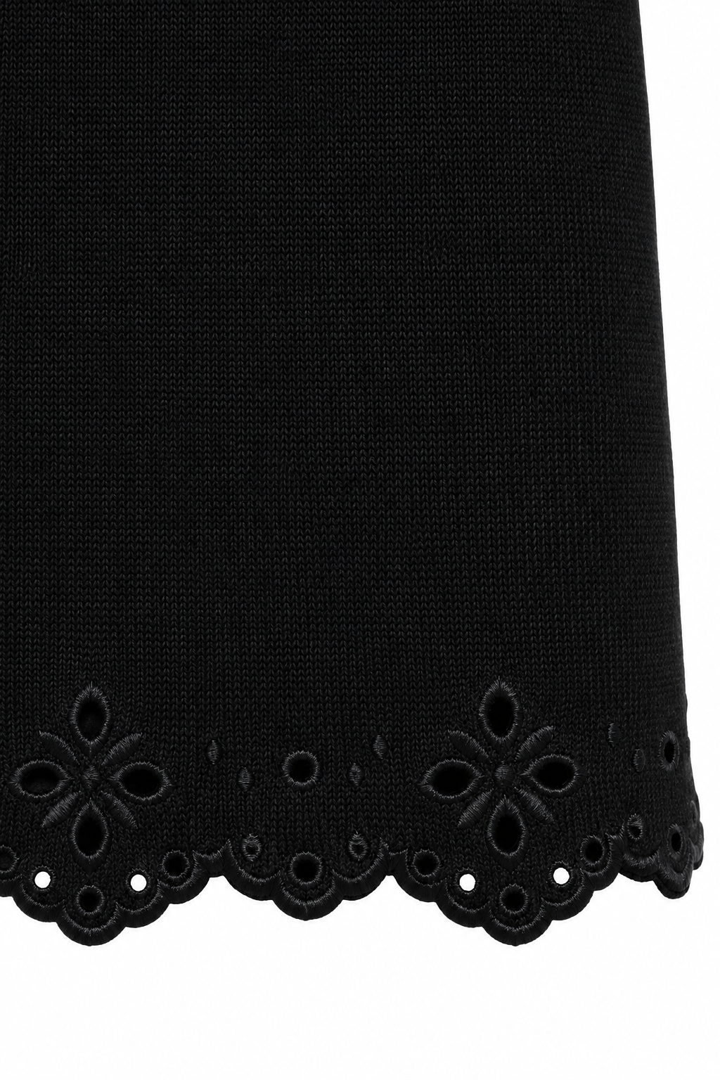 FALDA MIDI PUNTO BORDADOS — detalle de confección