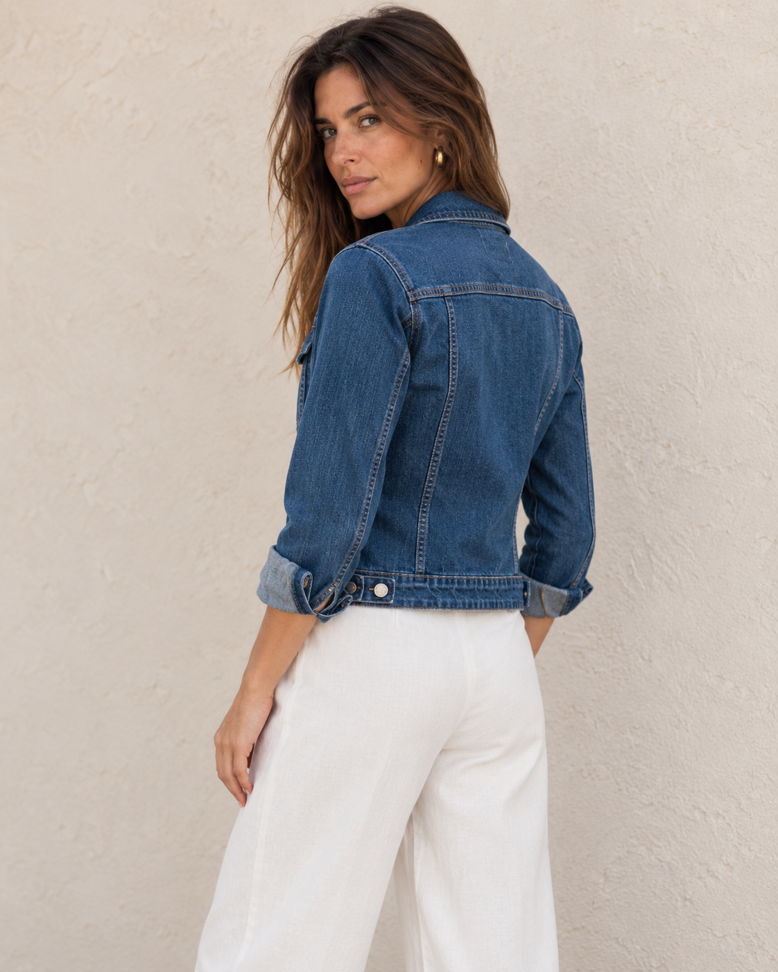 Cazadora denim de Anna Verona, vista posterior